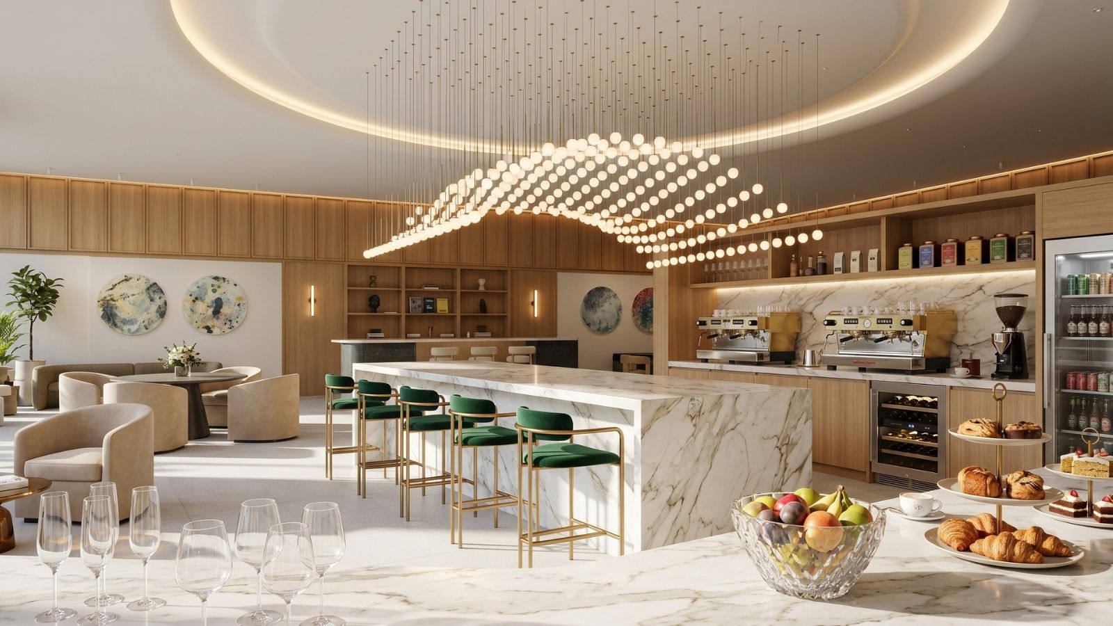 Khu vực pantry được thiết kế theo phong cách luxury