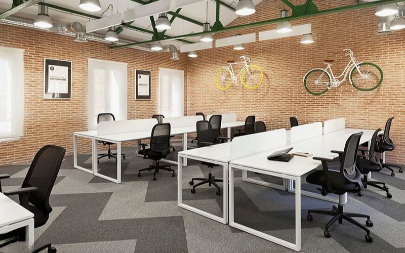 Mẫu văn phòng 50m2 Phong cách Nhật không gian mở