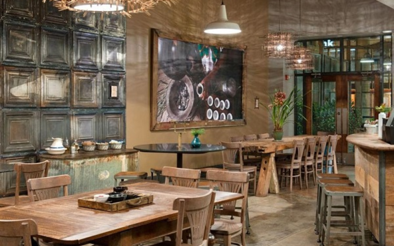 Phong cách quán cafe văn phòng cổ điển 