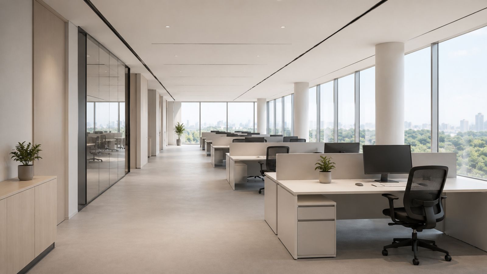 Ý Tưởng Thiết Kế Văn Phòng 300m2 Theo Xu Hướng Được Ưa Chuộng 12 Phong cách tối giản trong văn phòng 300m2