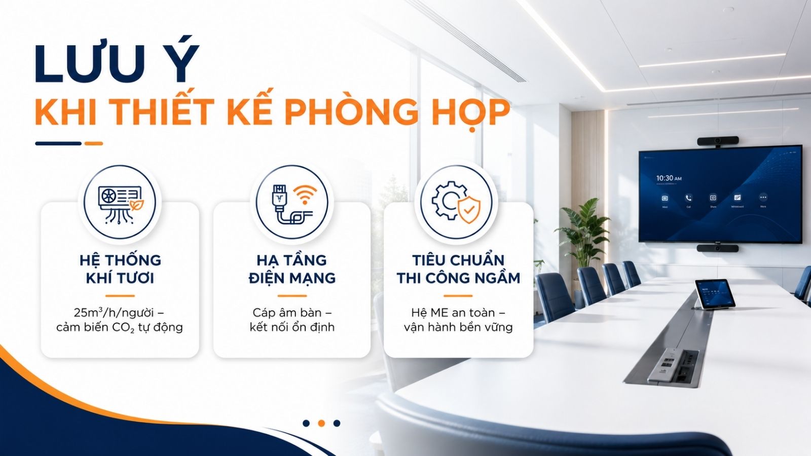 Các lưu ý quan trọng khi thiết kế phòng họp văn phòng
