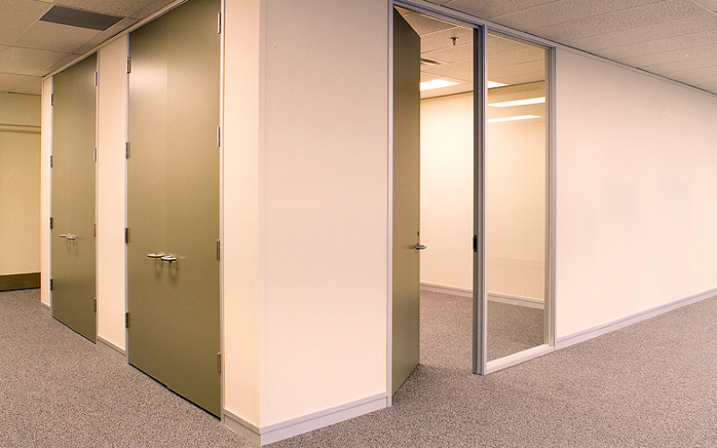 Vách ngăn thạch cao văn phòng 1 mặt