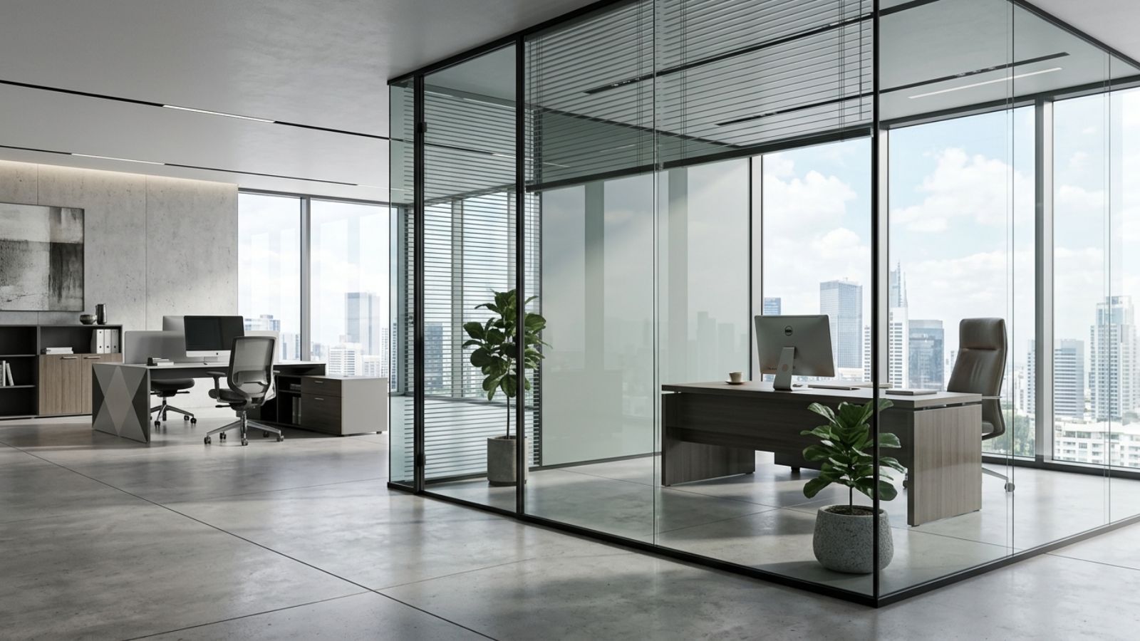 Bàn giám đốc phong cách tối giản Minimalism