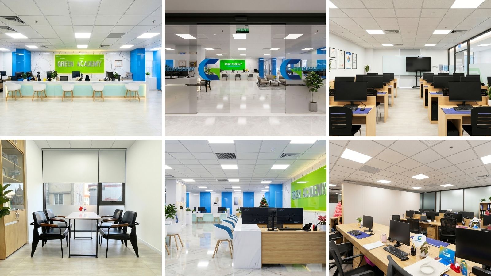 Các khu vực làm việc của dự án Green Academy của Inter Office