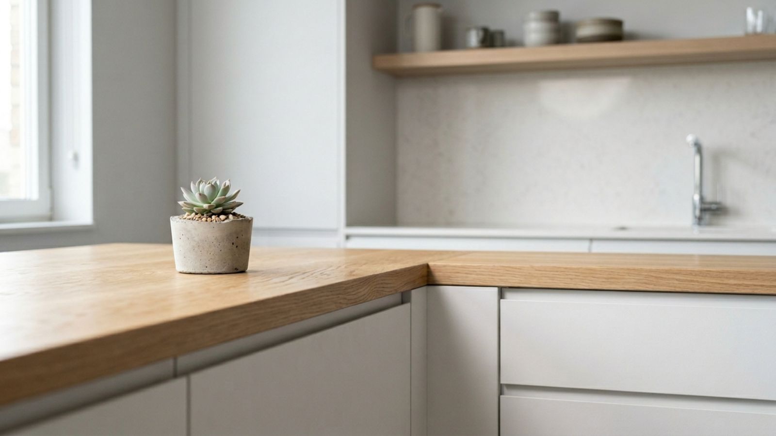 Chi tiết thẩm mỹ giúp đồng bộ thiết kế khu vực pantry cho thiết kế tối giản của văn phòng