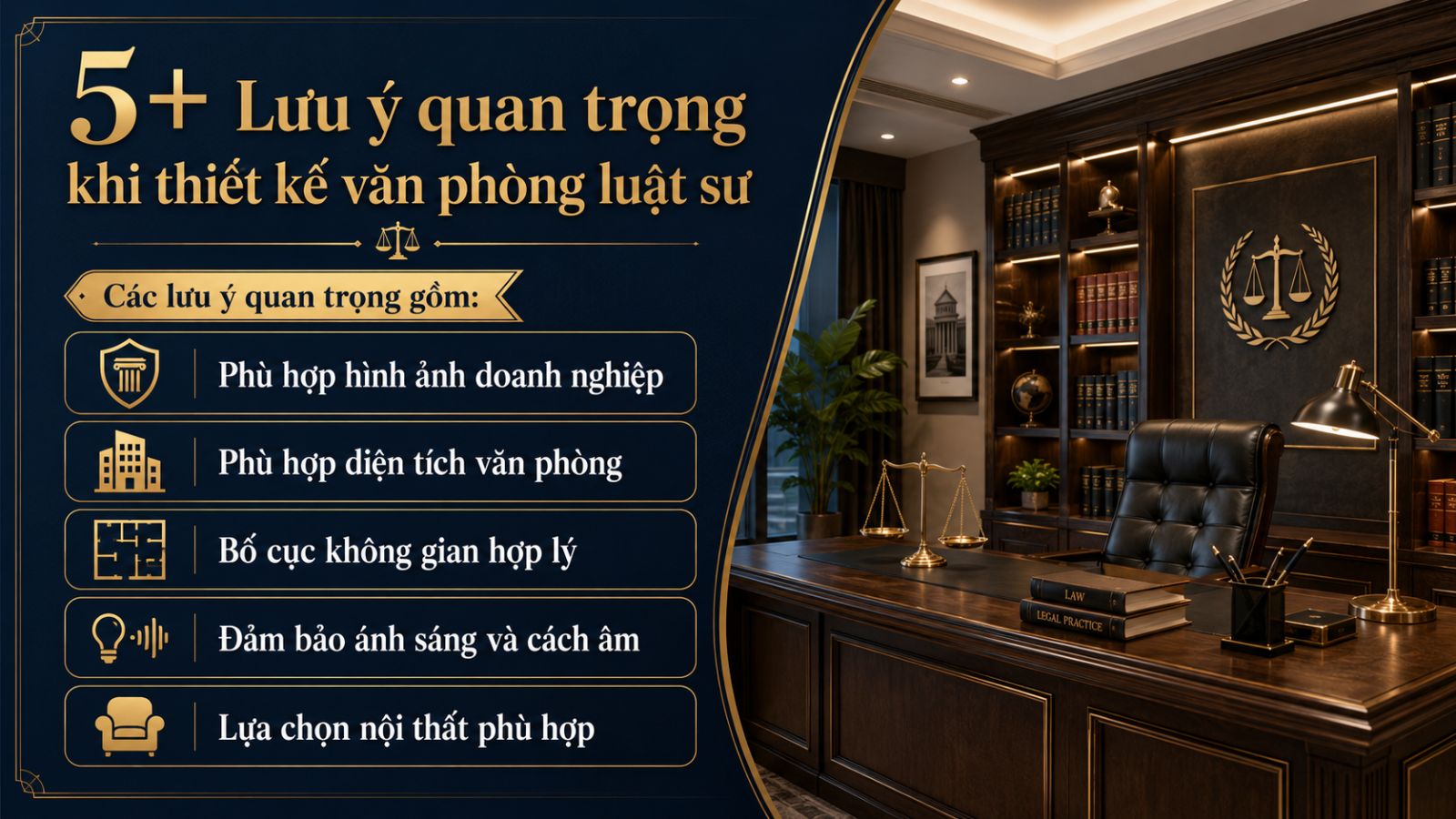 Một số lưu ý thiết kế văn phòng luật hiện nay
