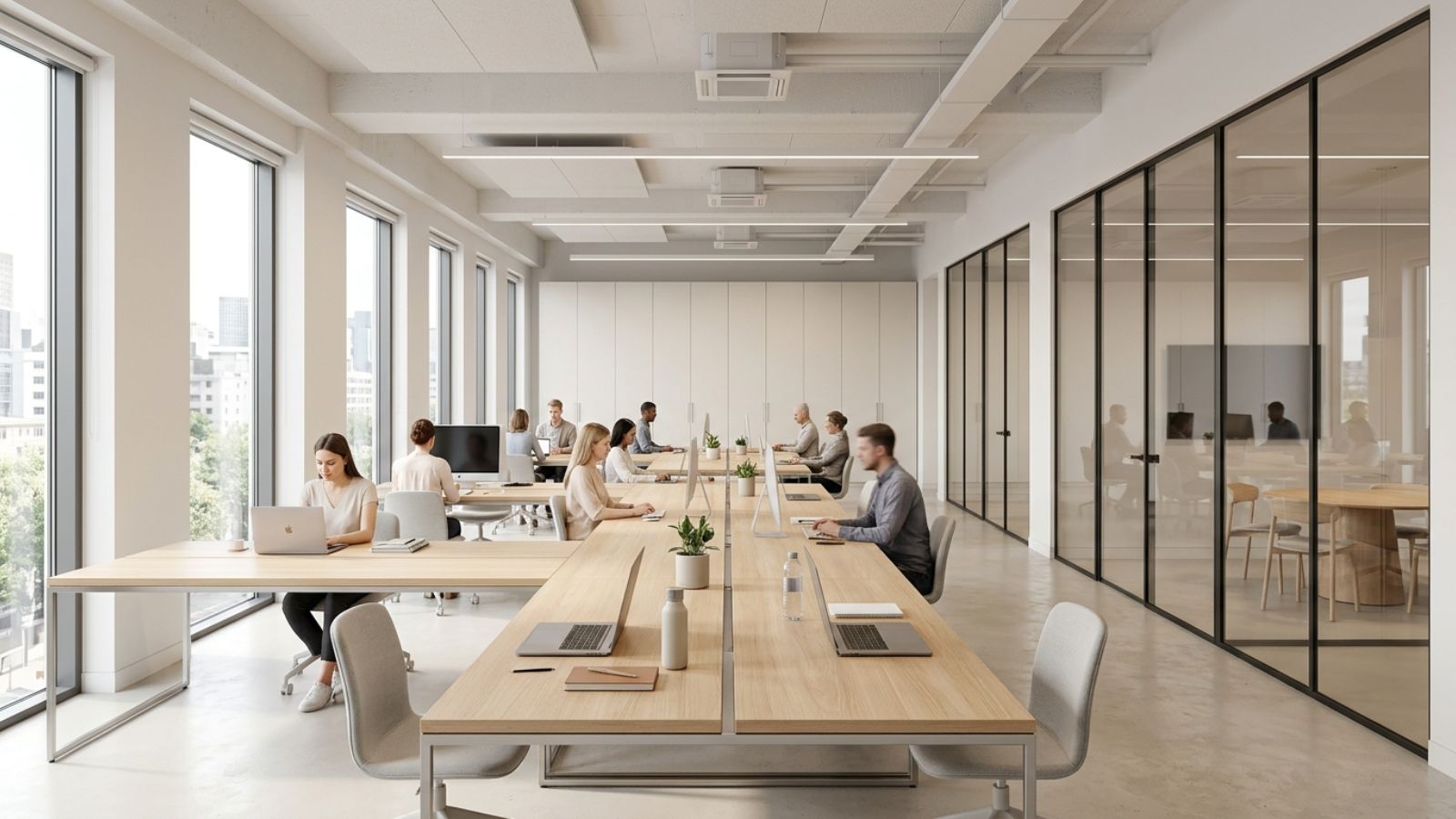 ( coworking) phong cách tối giản Minimalism