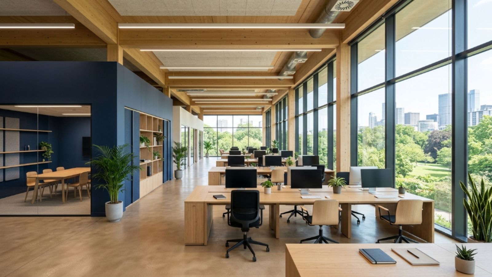 Phong Cách Eco Là Gì? 30+ Mẫu Thiết Kế Văn Phòng Phong cách Eco 5 Sử dụng các ô thoáng tận dụng ánh sáng tự nhiên vào văn phòng