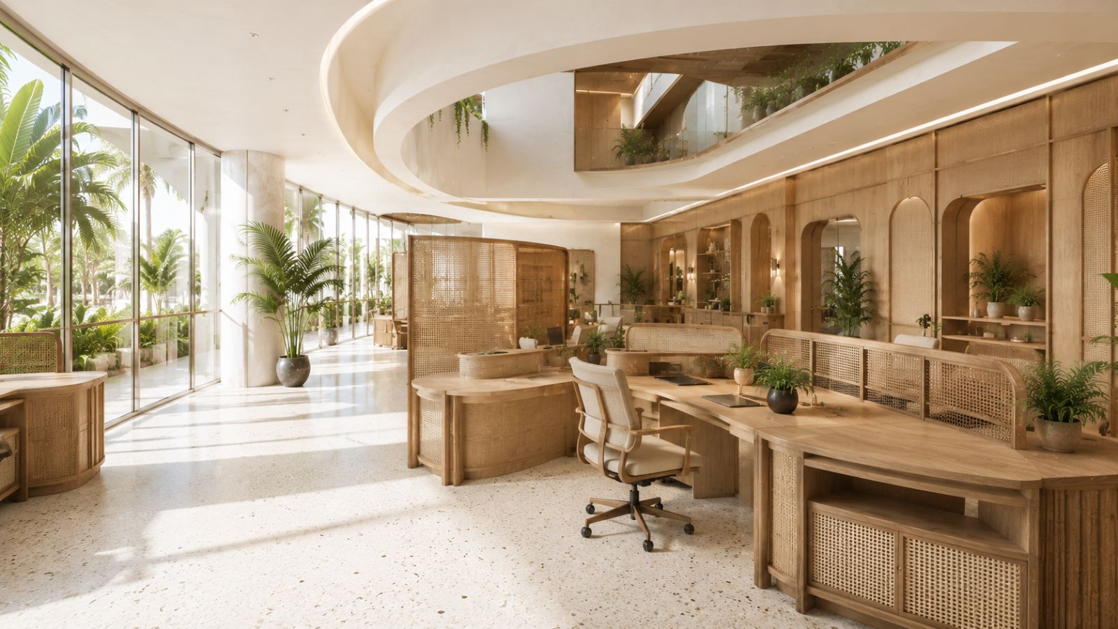 Phong Cách Thiết Kế Indochine (Đông Dương) Sang Trọng 2026 10 Thiết kế hệ trần bo cong