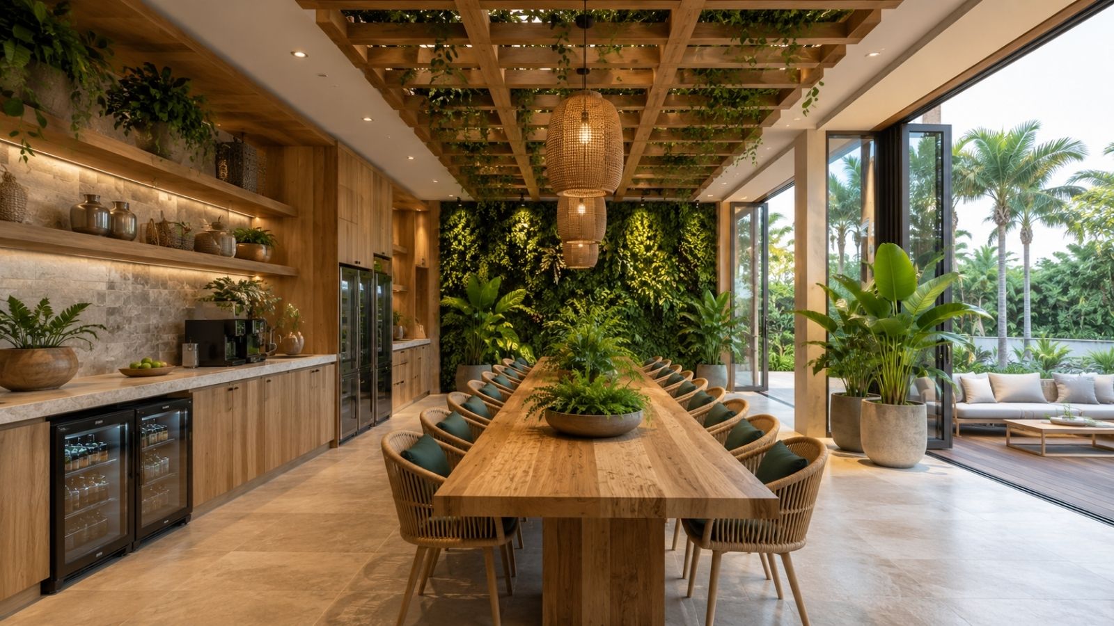 Thiết kế đưa cây xanh vào khu vực pantry văn phòng
