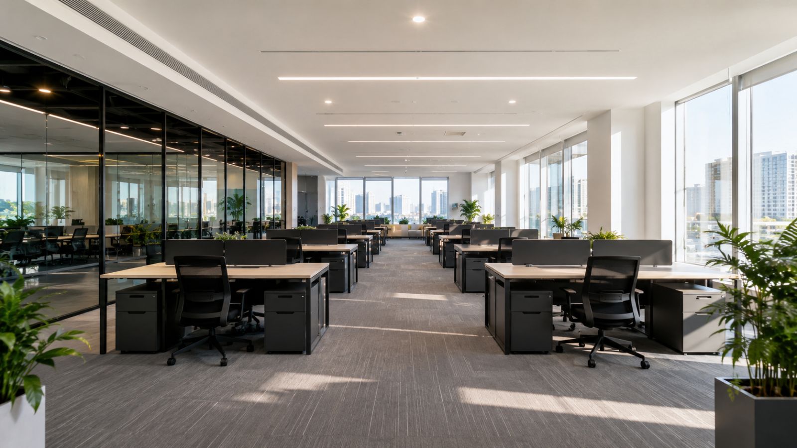 Thiết kế văn phòng 100m2 theo phong cách hiện đại