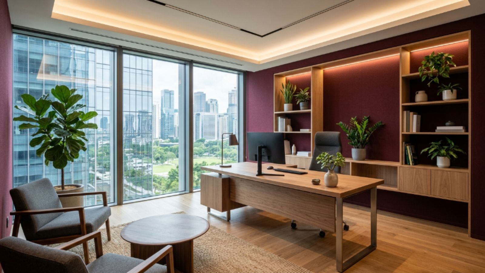 Phong Cách Eco Là Gì? 30+ Mẫu Thiết Kế Văn Phòng Phong cách Eco 19 Khu làm việc lãnh đạo phong cách Modern Eco