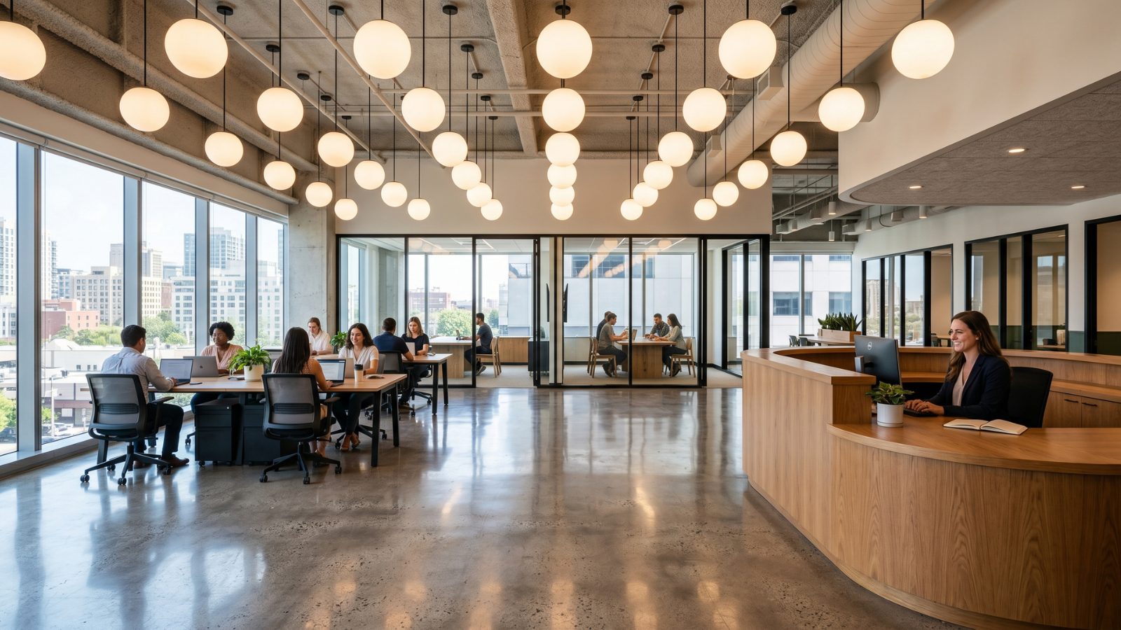 Nội thất công nghiệp cho văn phòng không gian mở