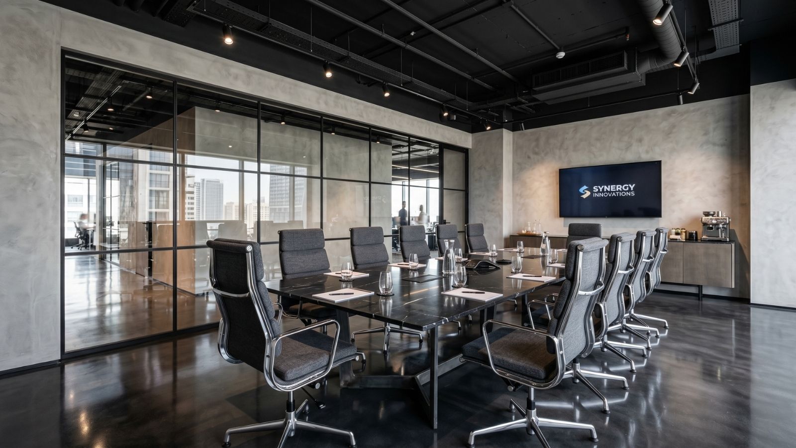 Thiết kế nội thất công nghiệp sang trọng cho phòng họp