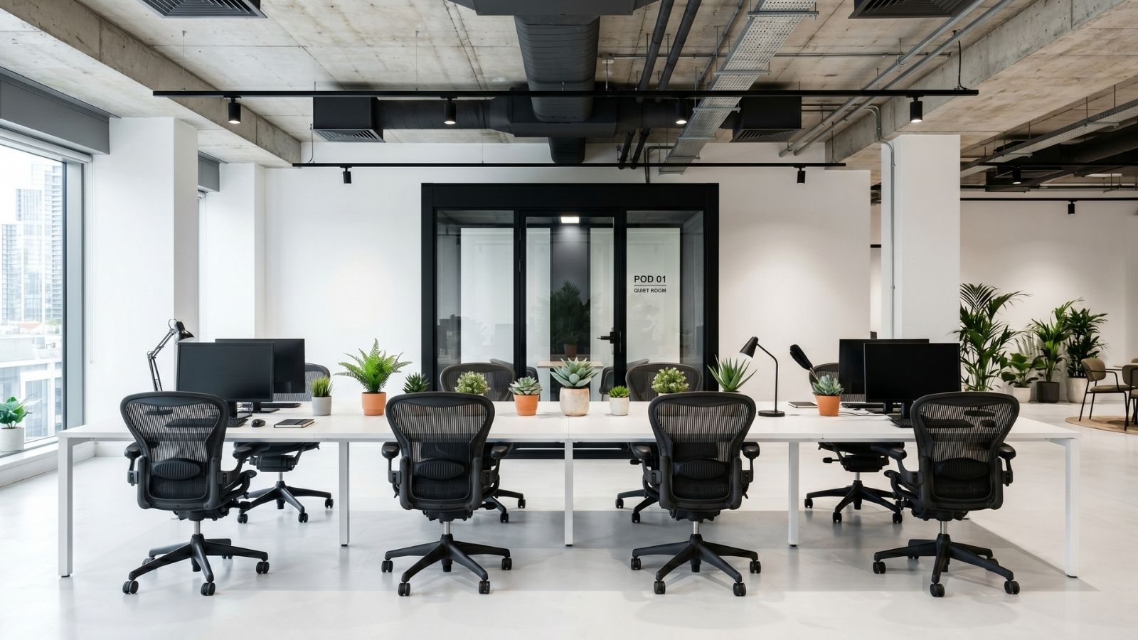 Thiết kế văn phòng công nghiệp kết hợp với không gian mở