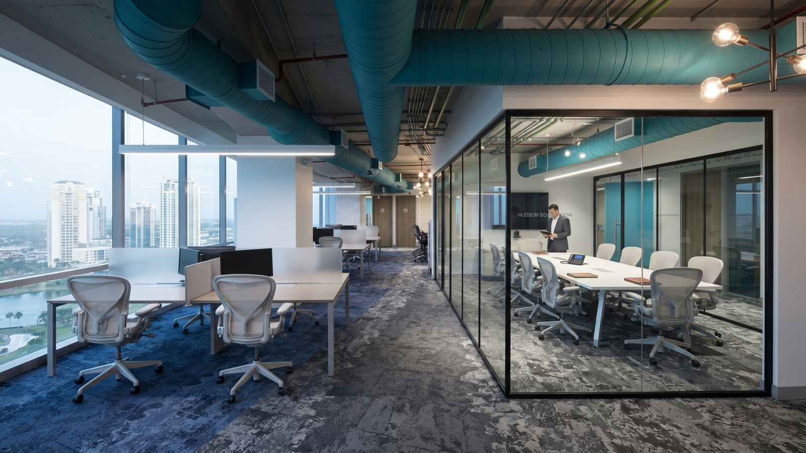 Diện tích văn phòng được tối ưu thông qua thiết kế văn phòng công nghiệp