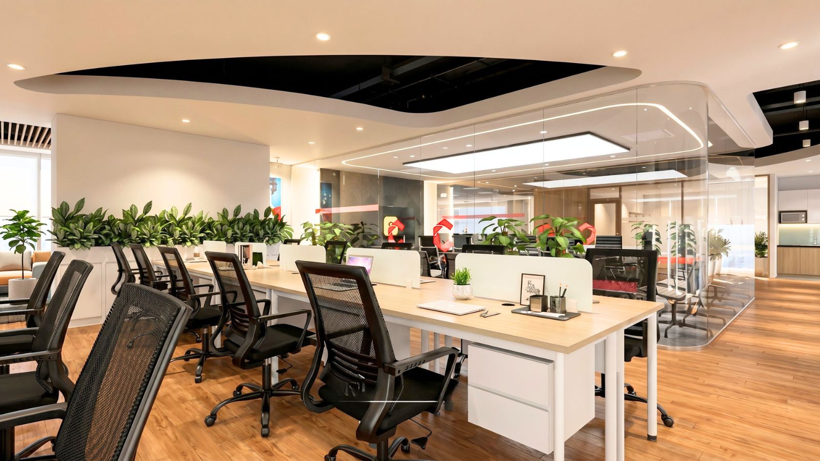 Không gian văn phòng hoàn thiện, sẵn sàng bàn giao và bảo hành cho chủ đầu tư.