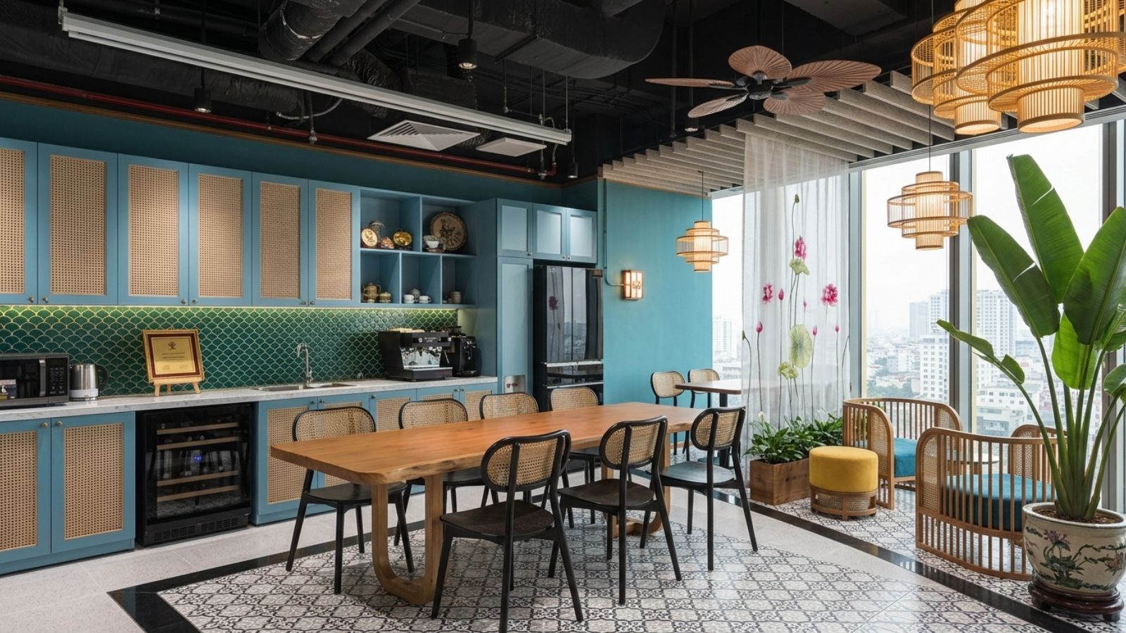 Phong cách thiết kế văn phòng Đông Dương (Indochine)