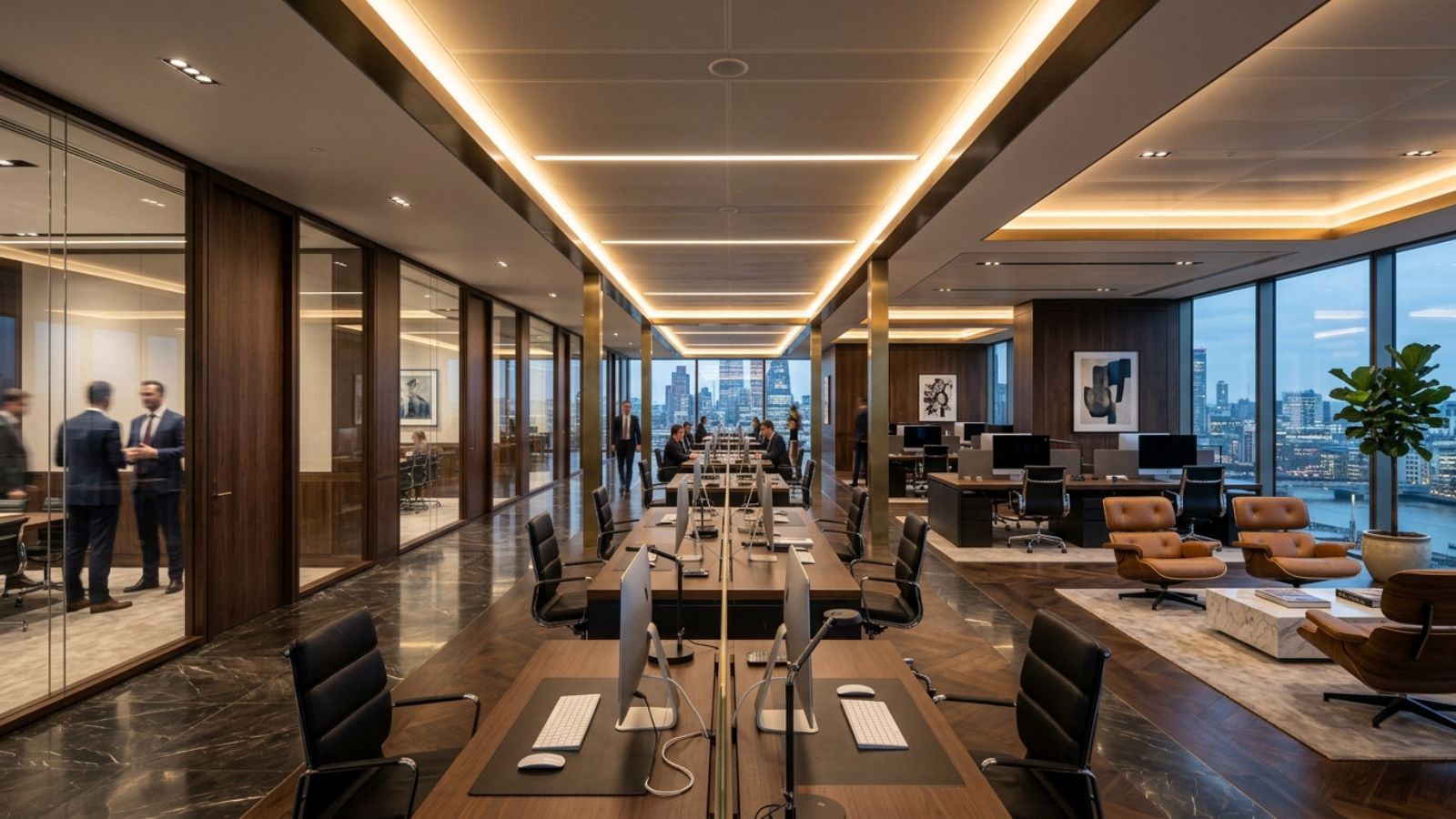 Xu hướng thiết kế văn phòng theo hong cách Luxury sang trọng và đẳng cấp bằng các vật liệu cao cấp