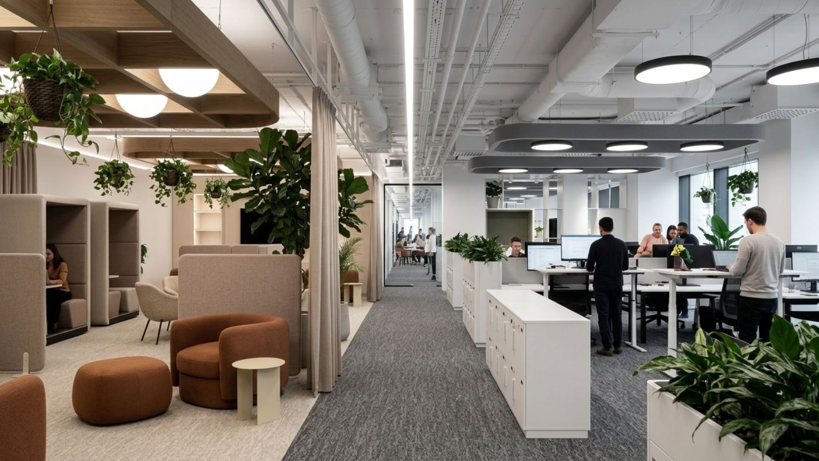 Phong cách thiết kế văn phòng mở (Open-space) tiện lợi trong giao tiếp