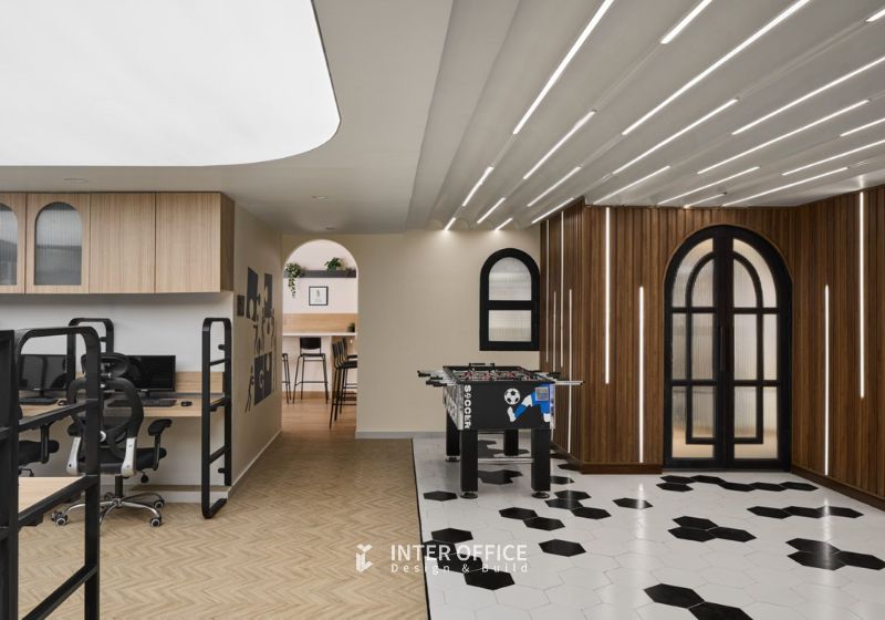 Không gian làm việc rustic hiện đại