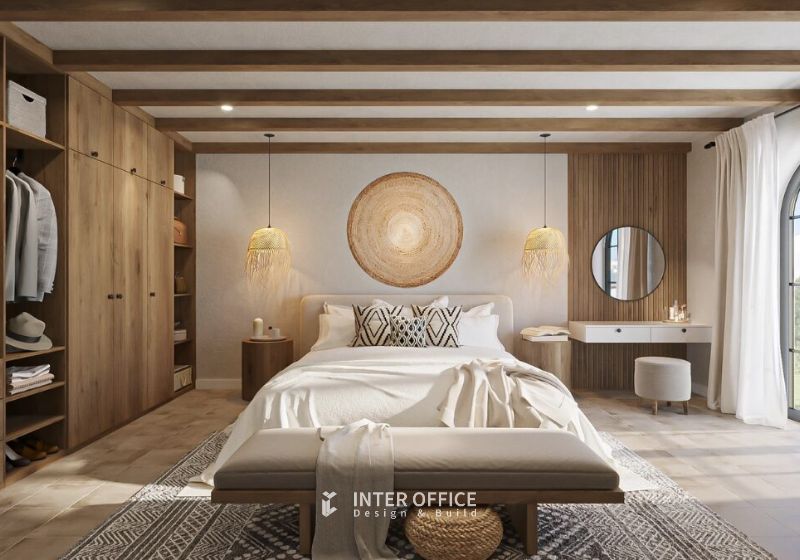 Phòng ngủ rustic hiện đại