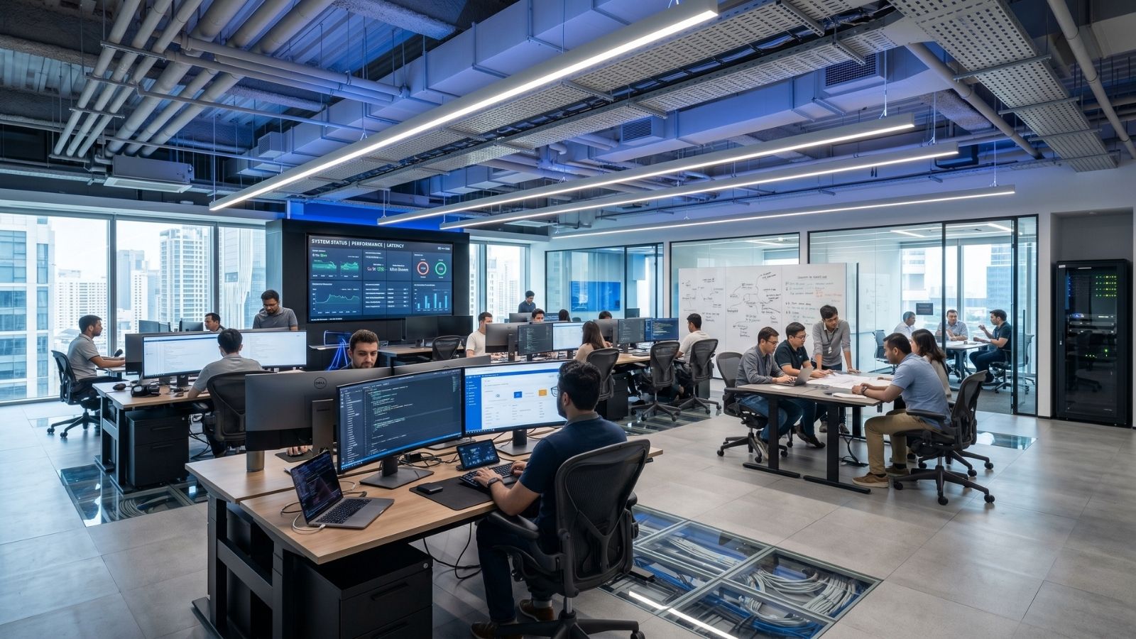 Bố trí không gian làm việc theo mô hình Agile linh hoạt, kết hợp cùng hệ thống thông gió chuyên dụng
