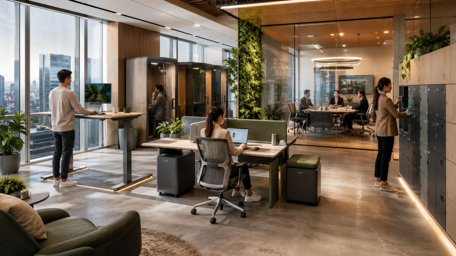 Sử dụng nội thất văn phòng thông minh hiện đại (Smart Furniture)