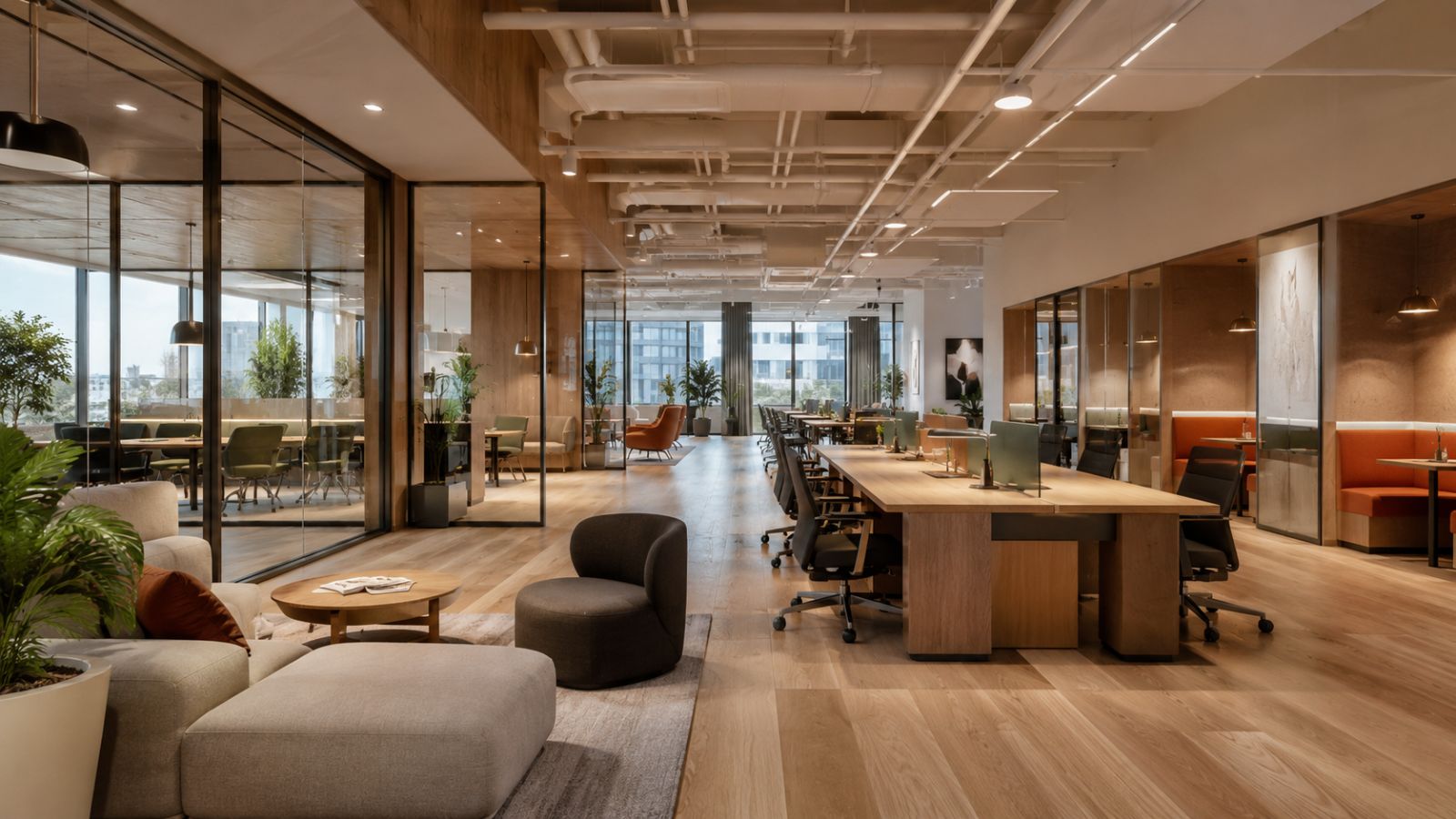 Văn phòng Co-working Premium, hiện đại và chuyên nghiệp với thiết bị thông minh gọn gàng
