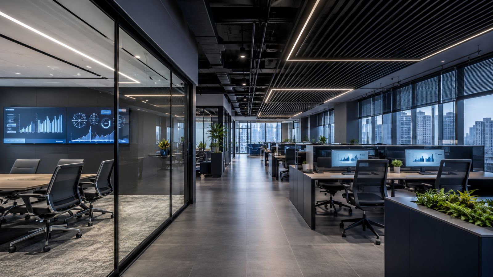 Thiết kế văn phòng công ghệ ứng dụng hiện đại thông minh - Tech Company