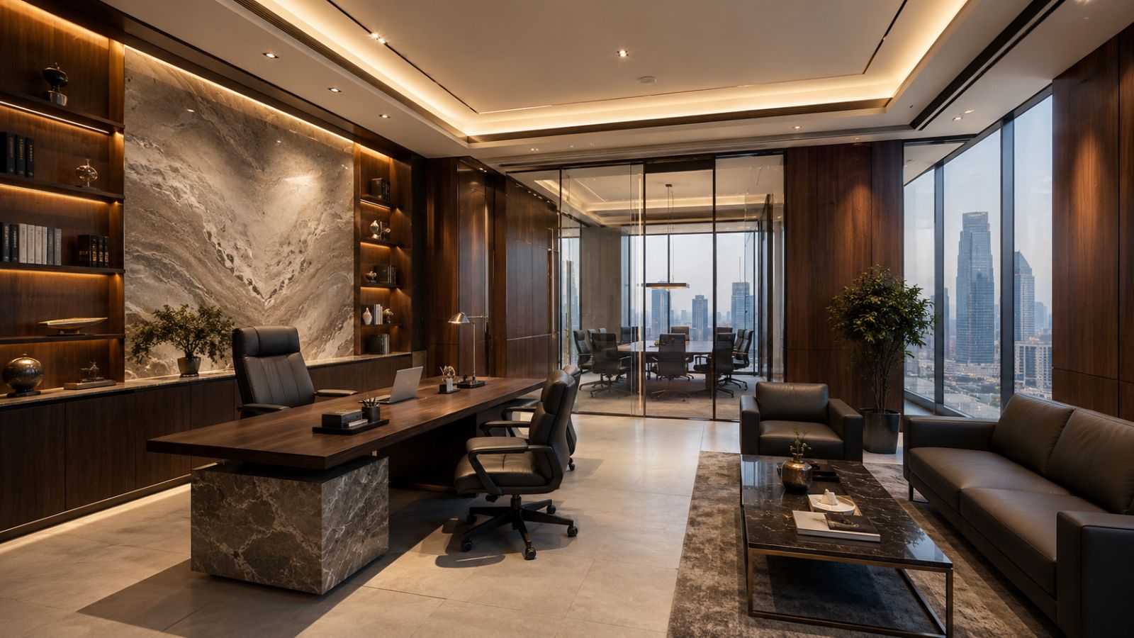 Thiết kế văn phòng giám đốc thông minh Luxury Corporate