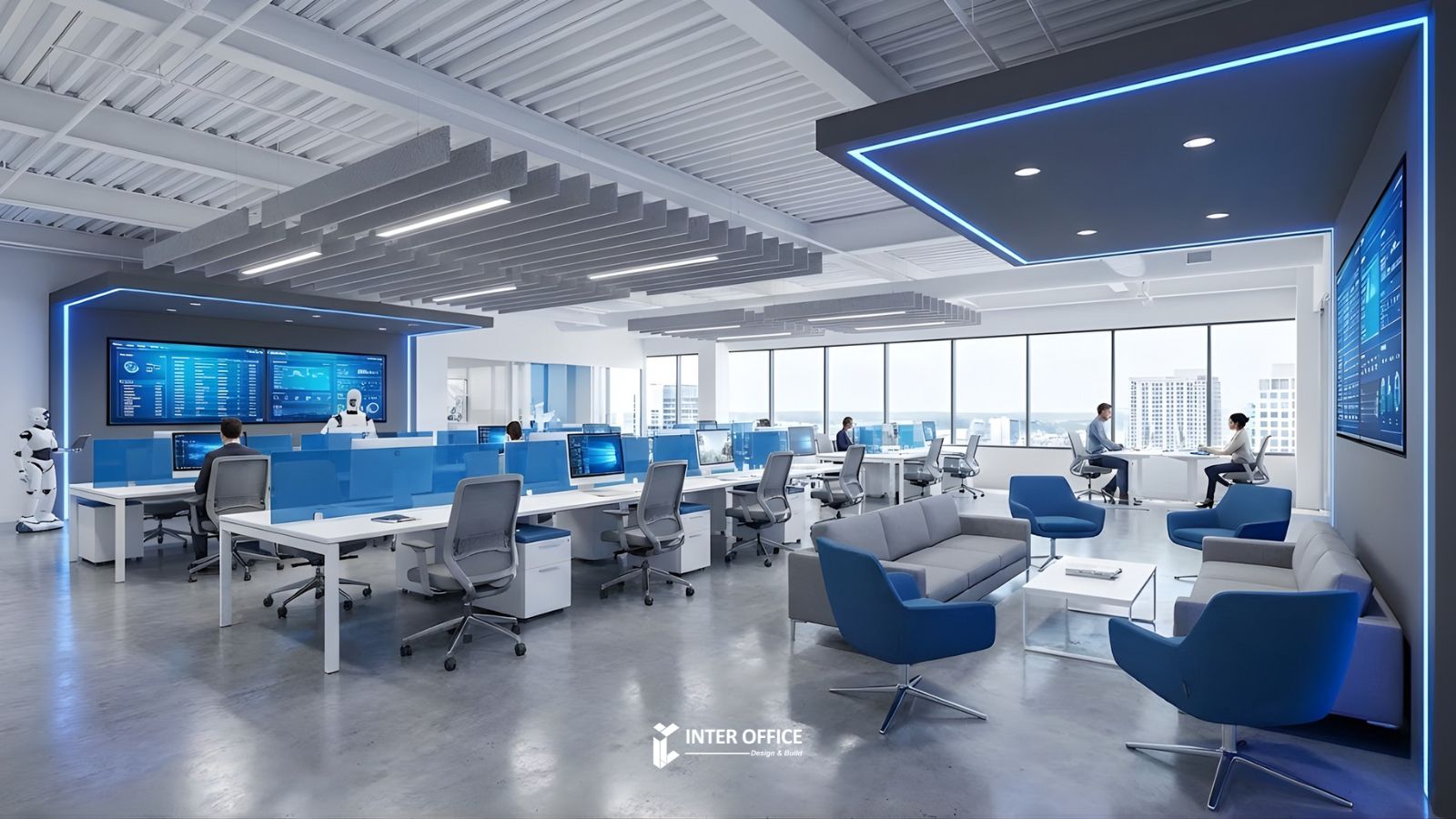 Áp dụng tâm lý học màu sắc vào thiết kế văn phòng công ty công nghệ hiện đại