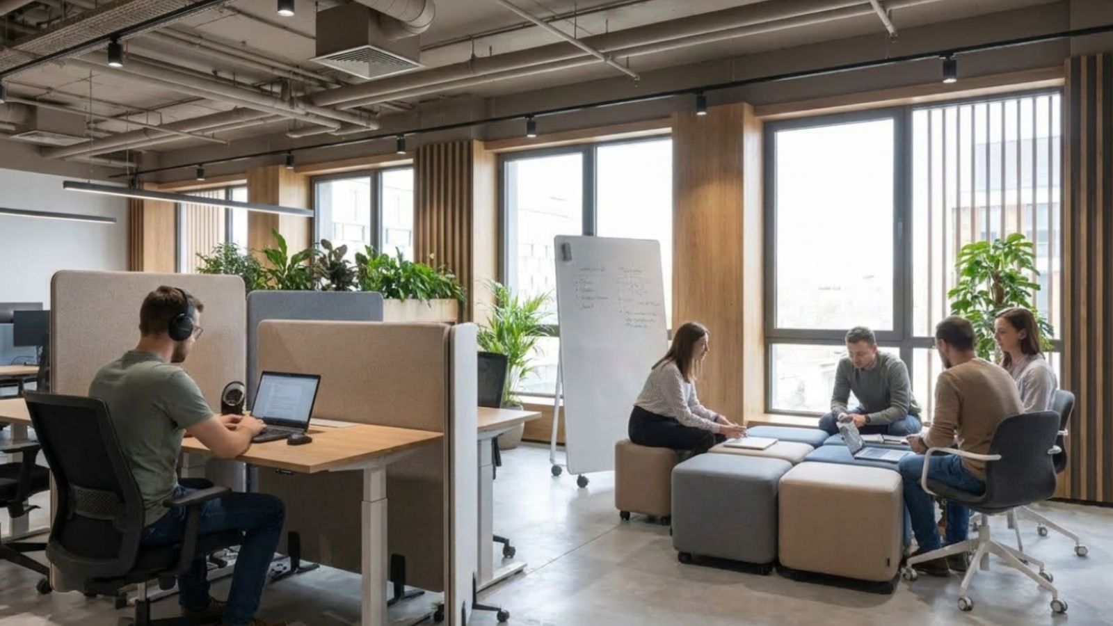 thiết kế văn phòng hiện đại 200m2 – 300m2