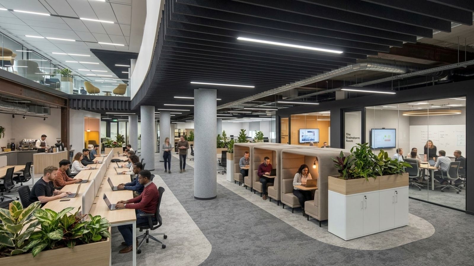 Thiết kế văn phòng hiện đại Coworking