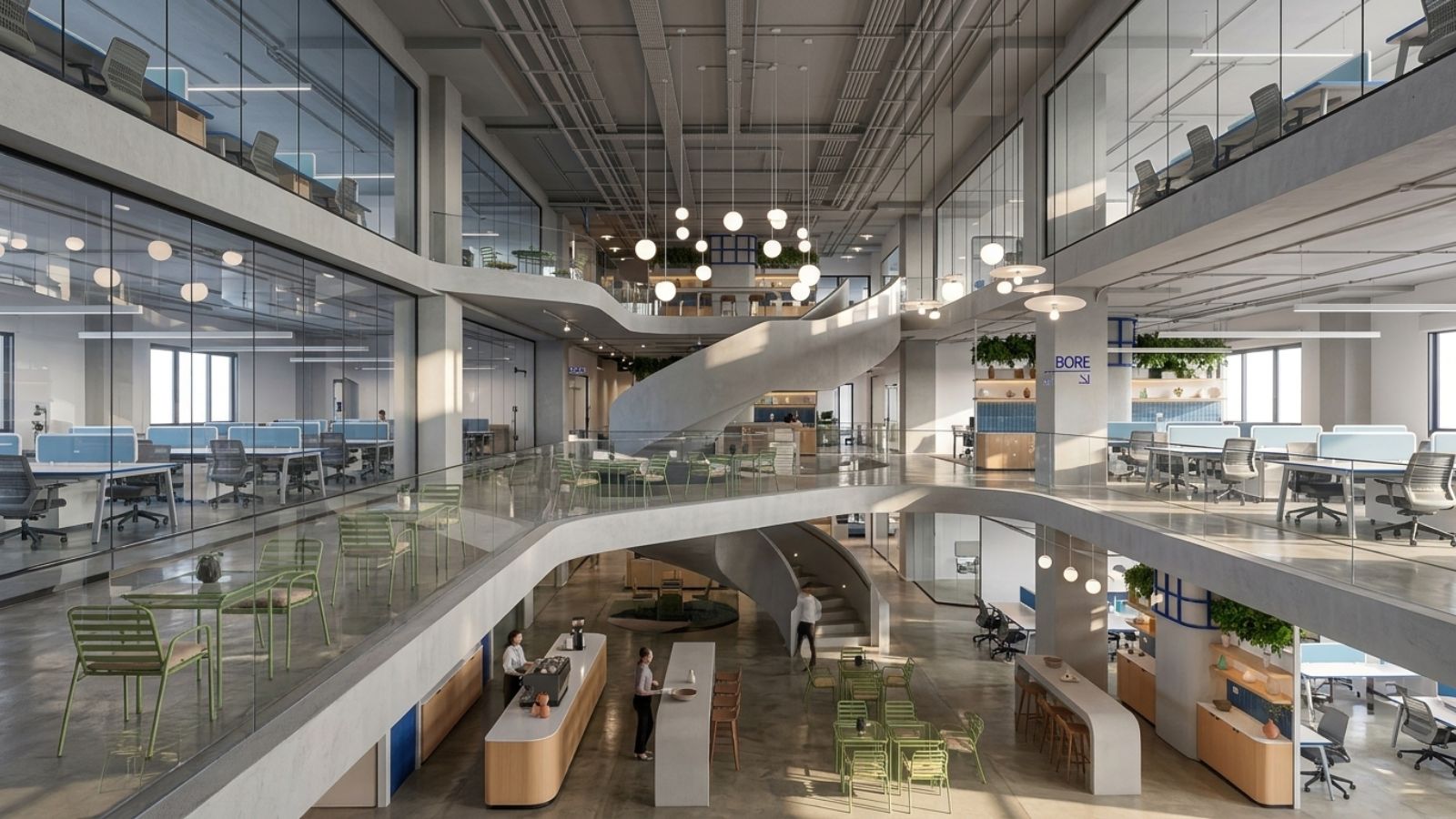 thiết kế văn phòng hiện đại >2000m2