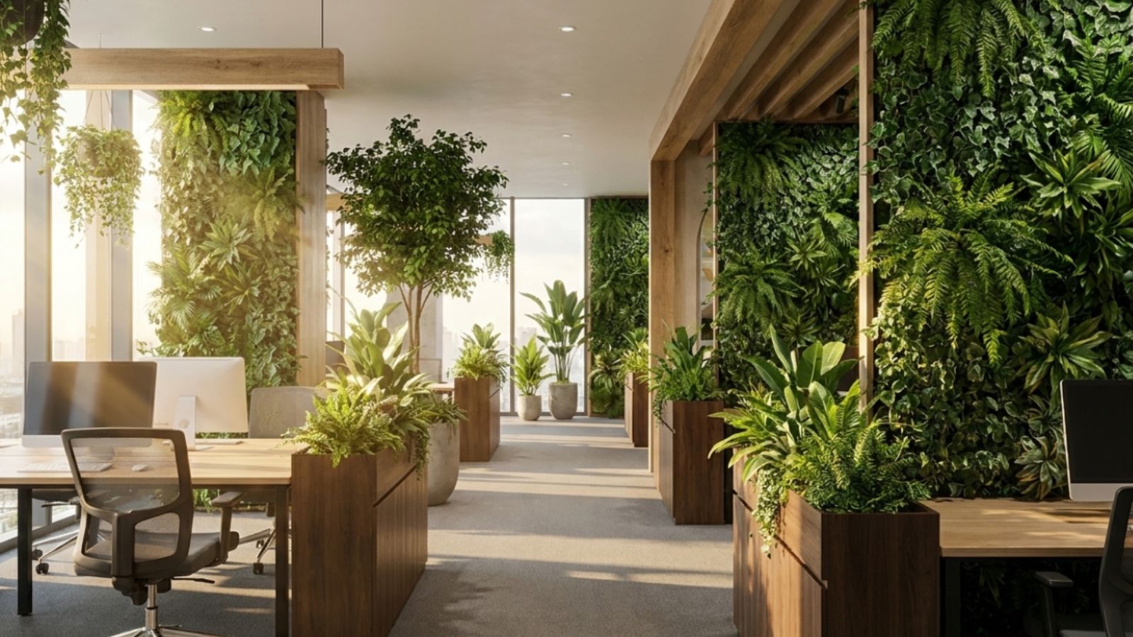 Thiết kế văn phòng hiện đại phong cách xanh