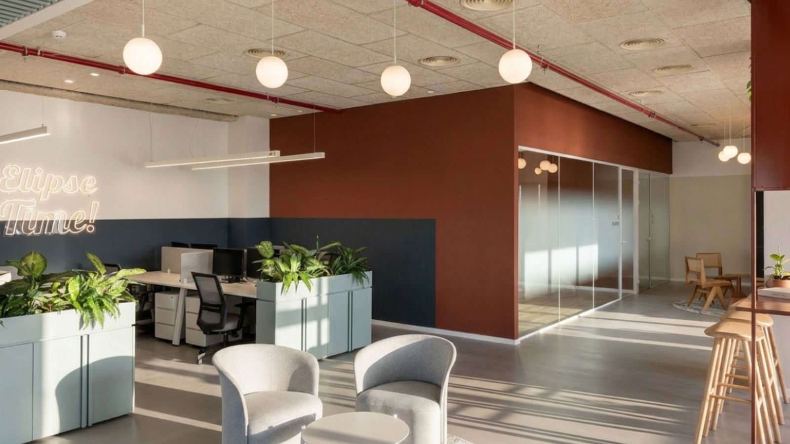 thiết kế văn phòng hiện đại phong cách Eco