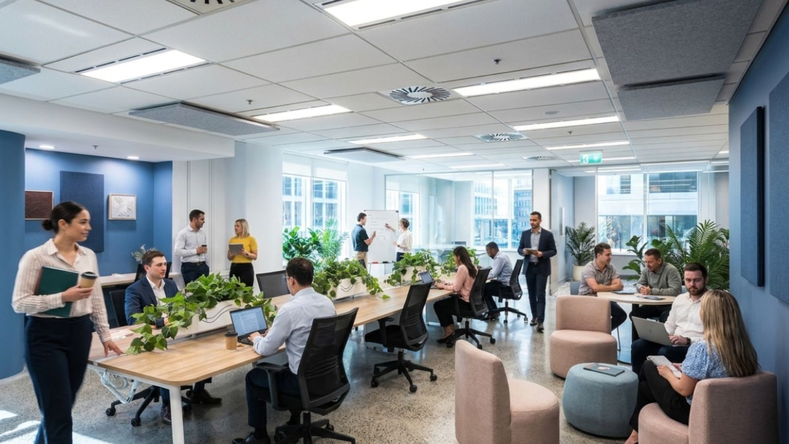 thiết kế văn phòng hiện đại trên 500m2