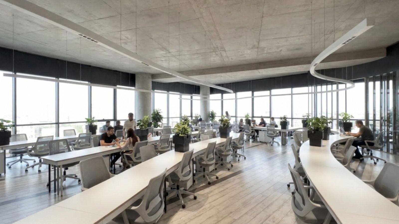 thiết kế văn phòng không gian mở