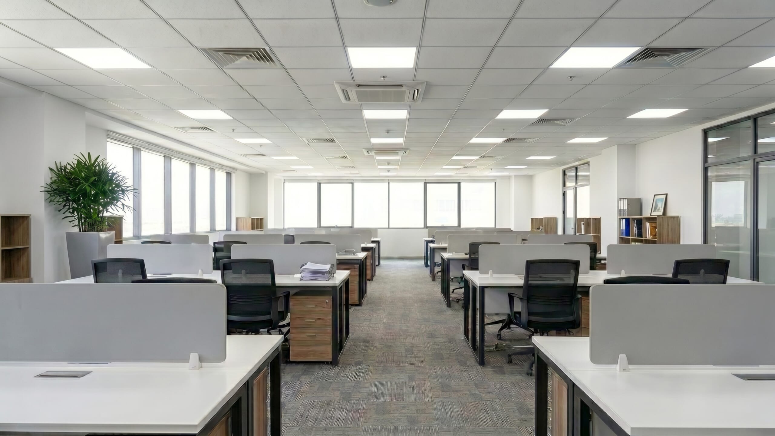 Xu Hướng Thiết Kế Văn Phòng Hiện Đại, Phổ Biến Và Mới Nhất 2026 25 Khu vực làm việc nhân viên của văn phòng Anest Iwata