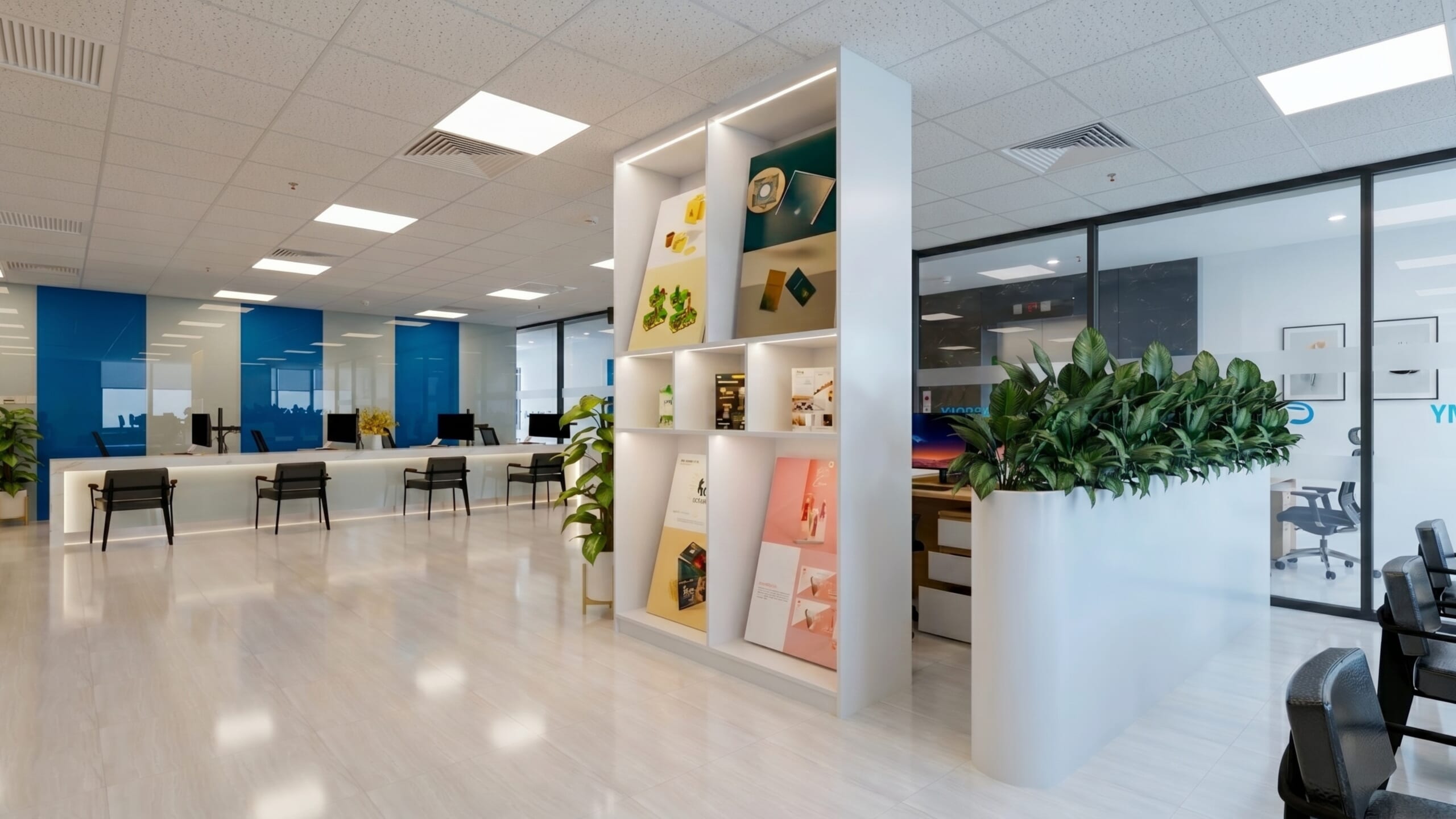 Không gian sảnh văn phòng Green Academy