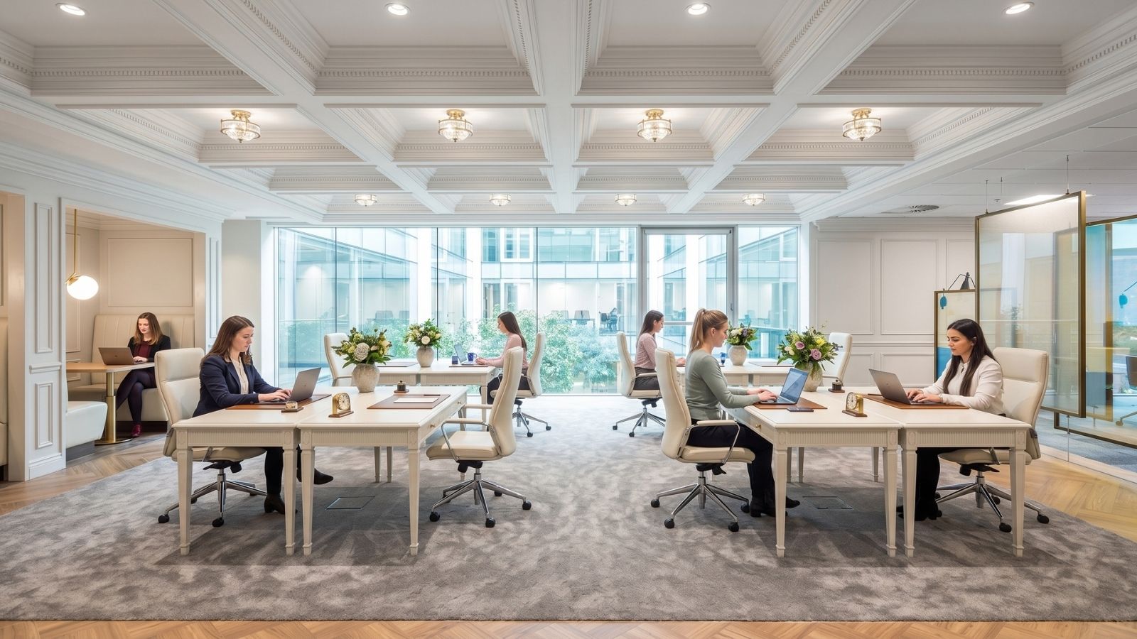 Thiết kế văn phòng làm việc chung theo phong cách tân cổ điển