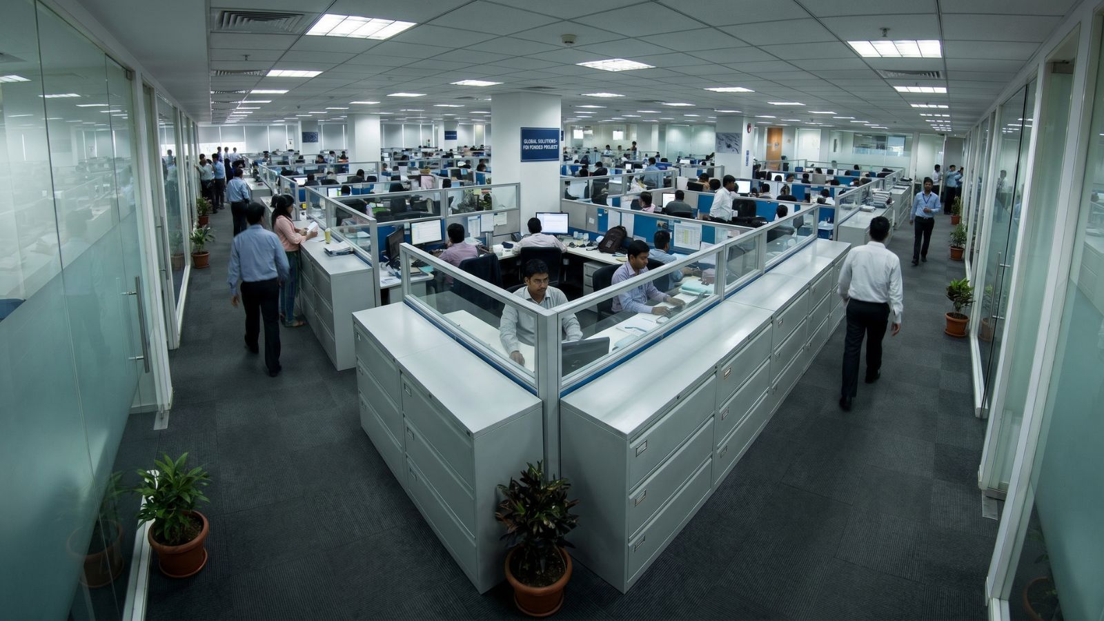 Không gian làm việc bí bách, chật chội