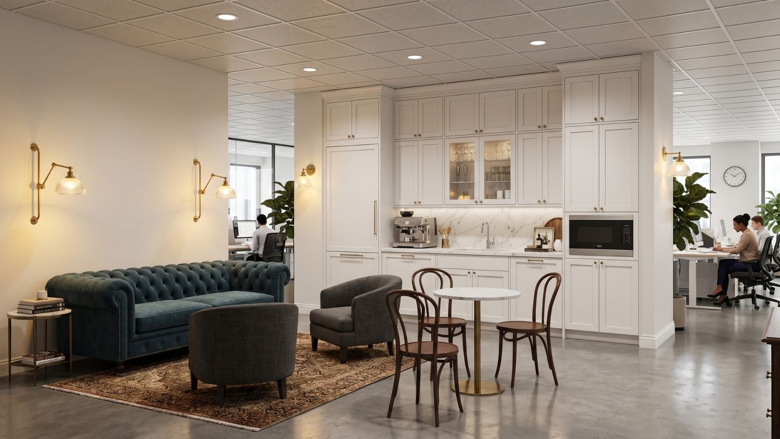 Thiết kế khu pantry với phong cách ân cổ điển