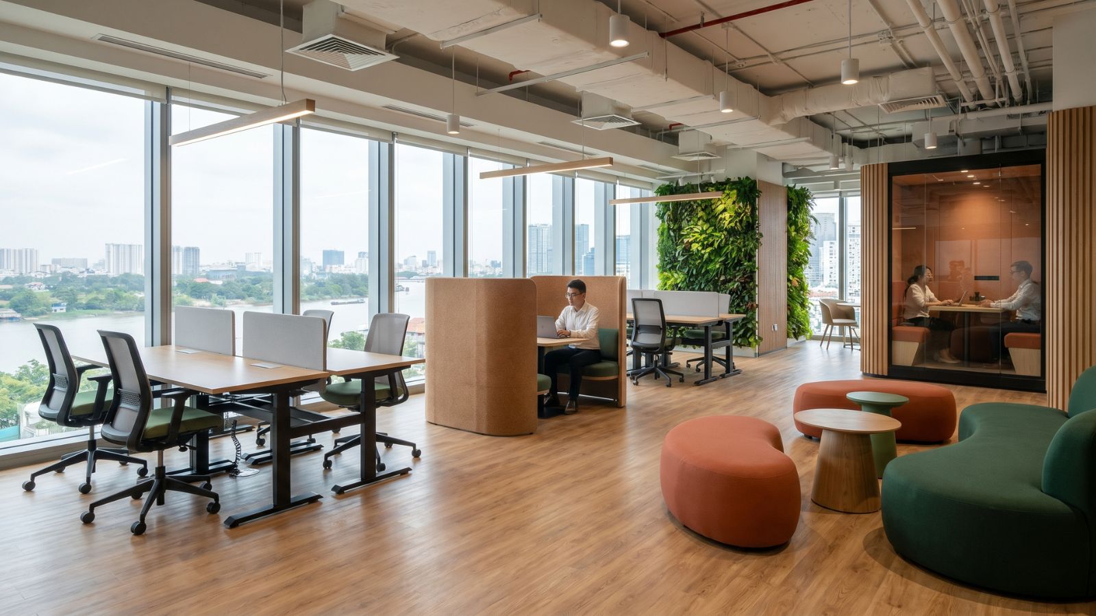 Văn phòng sử dụng nội thất văn phòng hiện đại