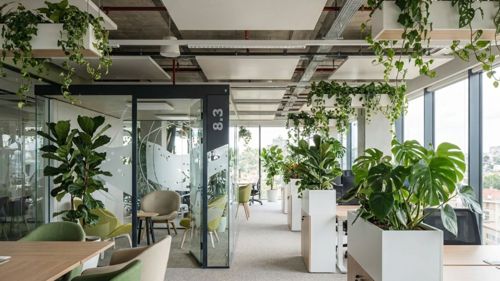 phong cách xanh cho văn phòng hiện đại