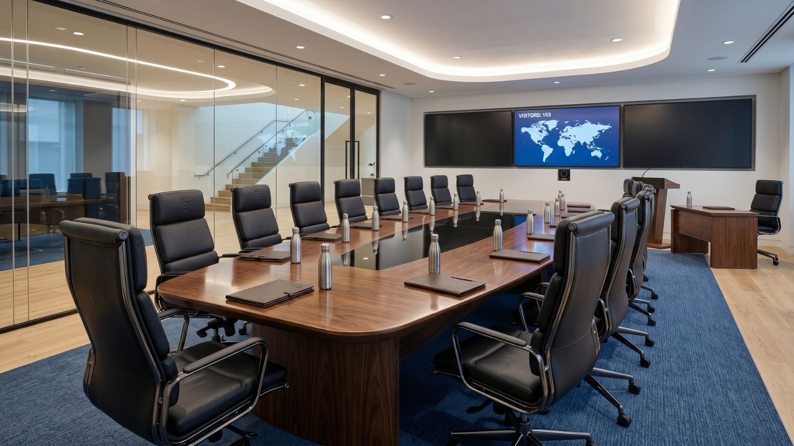 Phòng họp lớn được thiết kế theo phong cách tân cổ điển