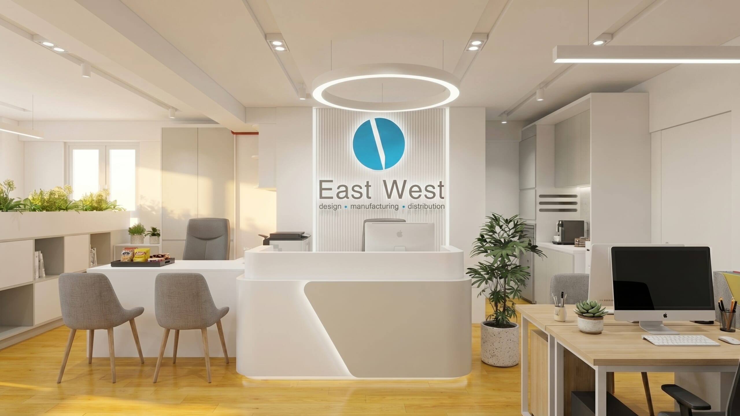 Quầy lễ tân văn phòng East West
