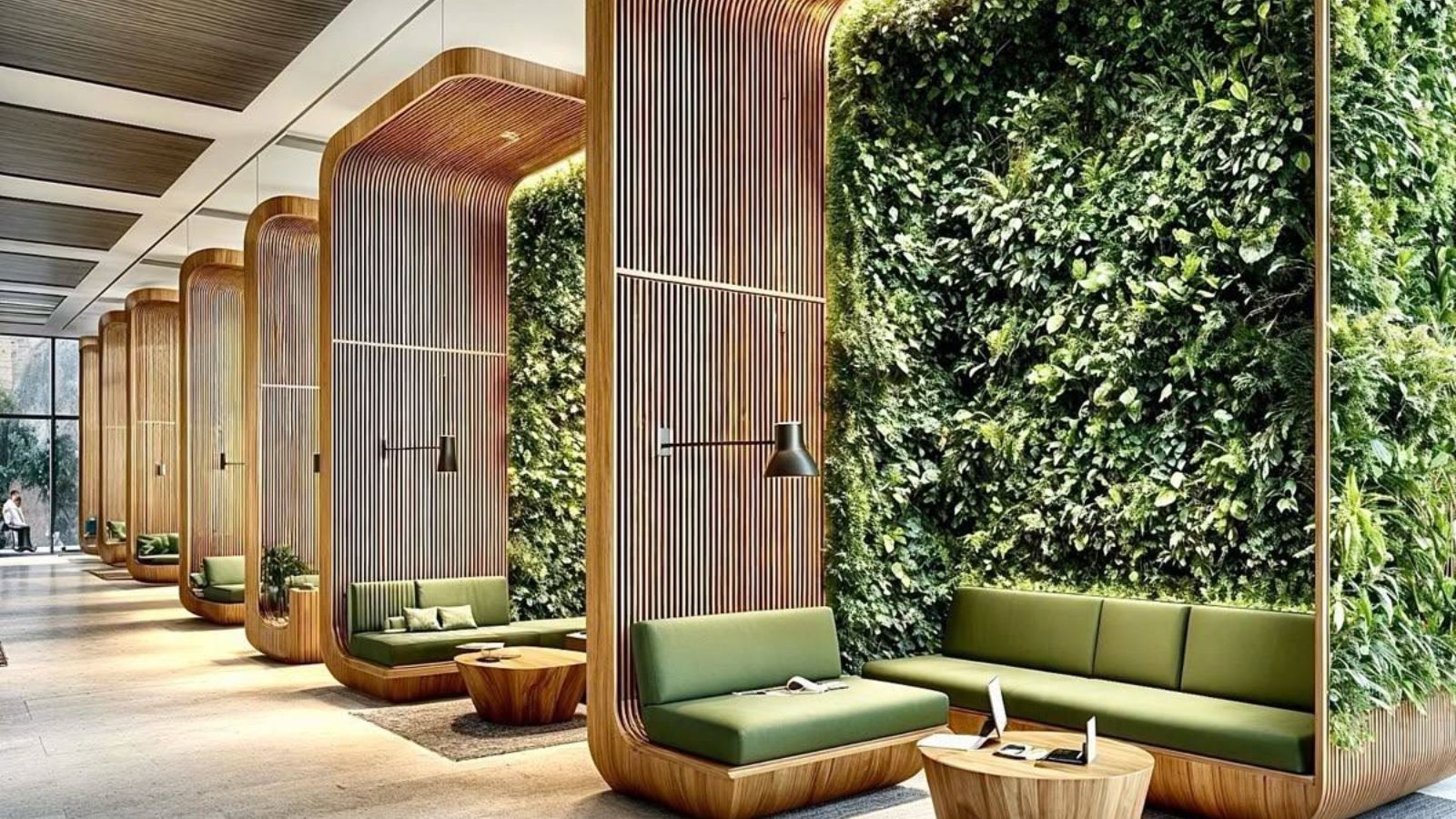 Văn phòng bố trí nhiều cây xanh tạo cảm giác trong lành