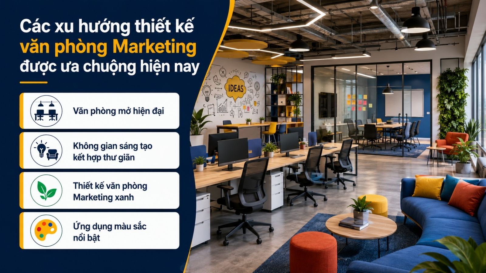 4 xu hướng thiết kế văn phòng Marketing